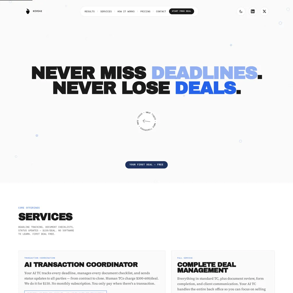 Hive42: never miss deadlines, never lose deals
